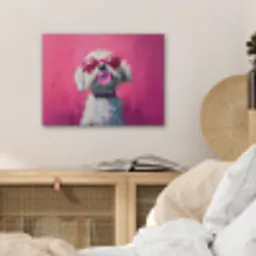 Pink - Hond - Bubbel PET vilt klein -sfeer3