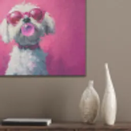 Pink - Hond - Bubbel PET vilt klein -sfeer6_closeup
