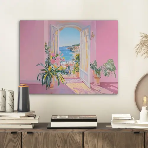 Roze - Buiten - Verf PET vilt klein -sfeer1