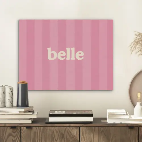 Roze - Gestreept - Belle PET vilt klein -sfeer1