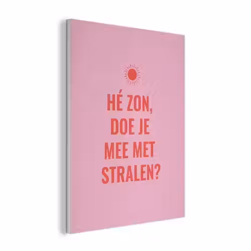 Roze - Zon - Quote PET vilt klein -3d