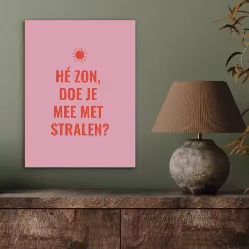 Roze - Zon - Quote PET vilt klein -sfeer2