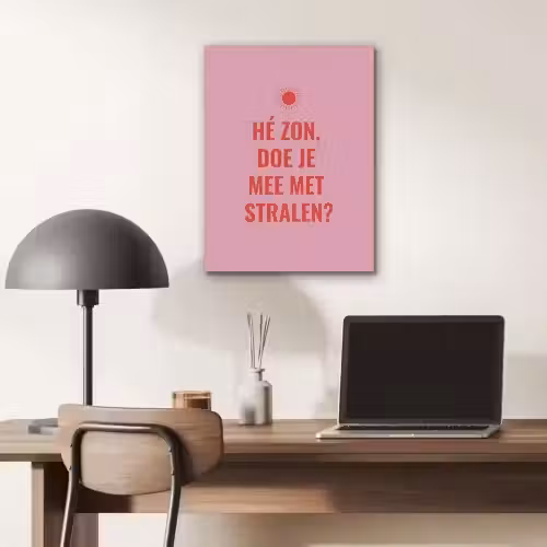 Roze - Zon - Quote PET vilt klein -sfeer5