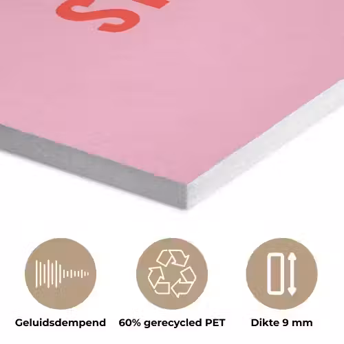 Roze - Zon - Quote PET vilt klein -closeup_NL
