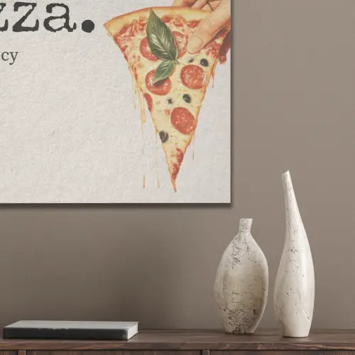Pizza - Kaas - Pepperoni PET vilt klein -sfeer6_closeup