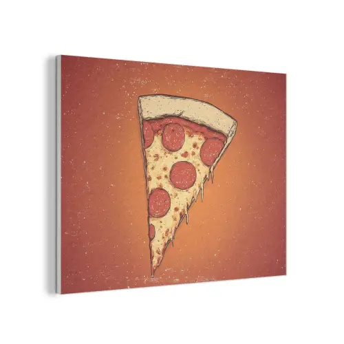 Pizza - Kaas - Rood - Pepperoni PET vilt klein -3d
