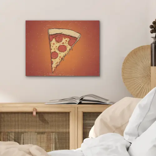 Pizza - Kaas - Rood - Pepperoni PET vilt klein -sfeer3