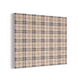 Plaid - Patroon - Beige - Zwart PET vilt klein 837 -3d