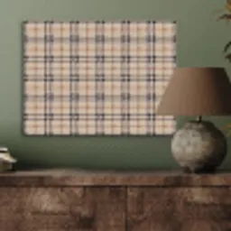 Plaid - Patroon - Beige - Zwart PET vilt klein 837 -sfeer2