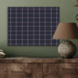 Plaid - Patroon - Blauw - Roze PET vilt klein 837 -sfeer2