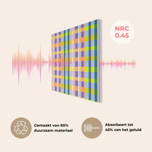 Ruit - Patroon - Kleurrijk PET vilt klein 837 -USP_NL