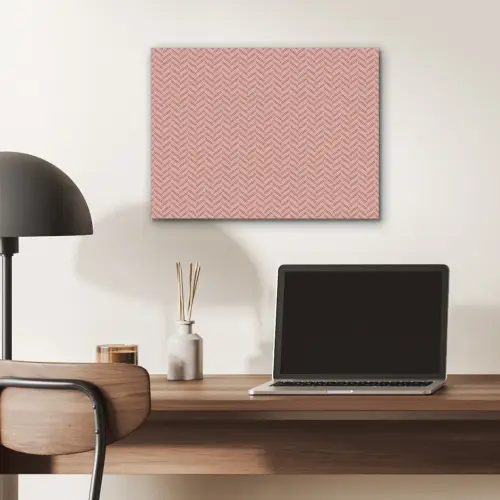Plaid - Patroon - Visgraad - Roze PET vilt klein 837 -sfeer5