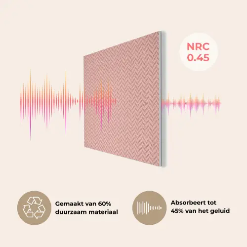 Plaid - Patroon - Visgraad - Roze PET vilt klein 837 -USP_NL
