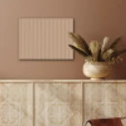 Plaid - Patroon - Bladvorm - Bruin PET vilt klein 837 -sfeer4