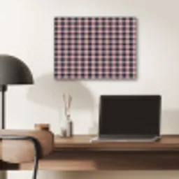 Plaid - Patroon - Roze - Zwart PET vilt klein 837 -sfeer5
