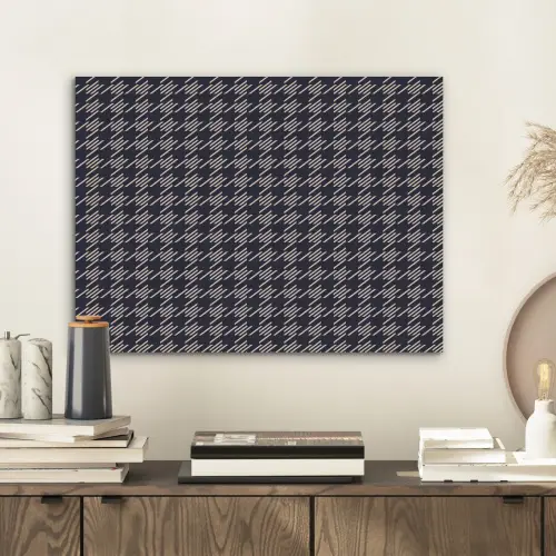 Plaid - Patroon - Ruit - Blauw PET vilt klein 837 -sfeer1
