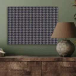 Plaid - Patroon - Ruit - Blauw PET vilt klein 837 -sfeer2