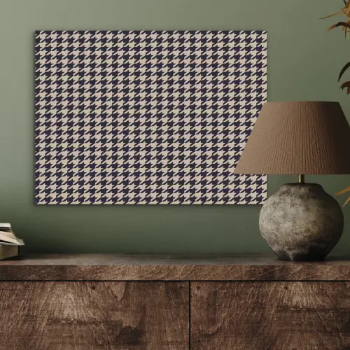 Plaid - Patroon - Ruit - Donkerblauw PET vilt klein 837 -sfeer2