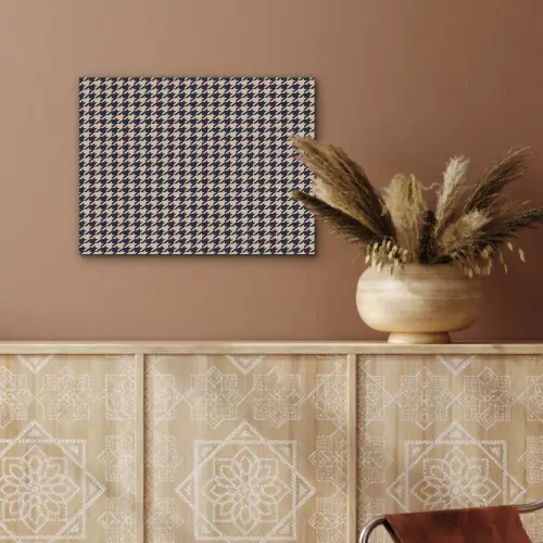 Plaid - Patroon - Ruit - Donkerblauw PET vilt klein 837 -sfeer4