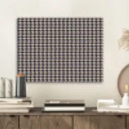 Plaid - Patroon - Ruit - Donkerblauw PET vilt klein 837 -sfeer1