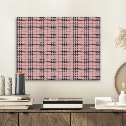 Plaid - Patroon - Schotse - Roze PET vilt klein 837 -sfeer1