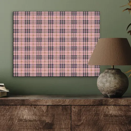Plaid - Patroon - Schotse - Roze PET vilt klein 837 -sfeer2