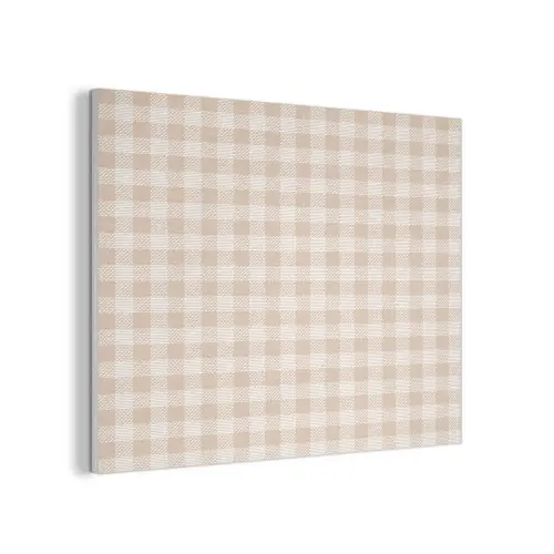 Plaid - Patroon - Vierkant - Beige PET vilt klein 837 -3d