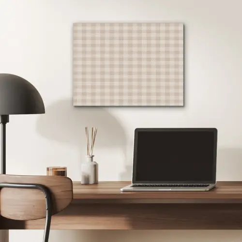 Plaid - Patroon - Vierkant - Beige PET vilt klein 837 -sfeer5