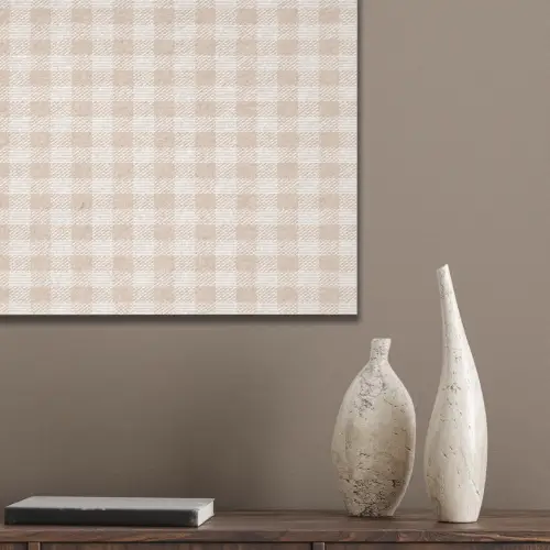 Plaid - Patroon - Vierkant - Beige PET vilt klein 837 -sfeer6_closeup
