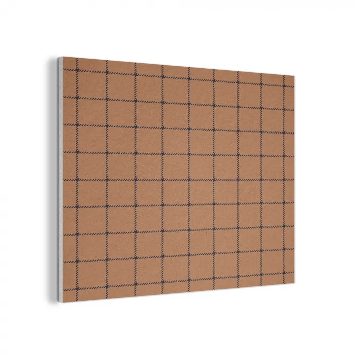 Plaid - Patroon - Vierkant - Bruin PET vilt klein 837 -3d