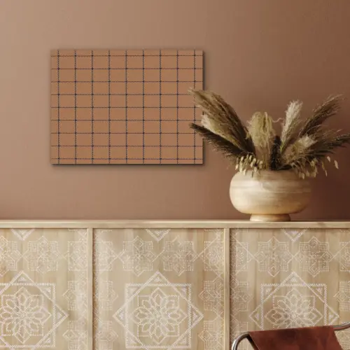 Plaid - Patroon - Vierkant - Bruin PET vilt klein 837 -sfeer4