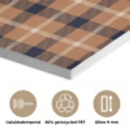 Plaid - Patroon - Vierkant - Bruin PET vilt klein 837 -closeup_NL