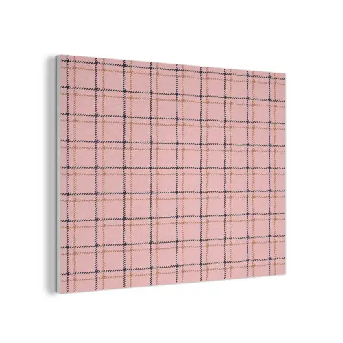Plaid - Patroon - Gestreept - Roze PET vilt klein 837 -3d