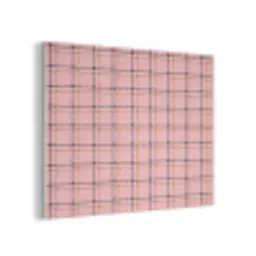 Plaid - Patroon - Gestreept - Roze PET vilt klein 837 -3d