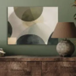 Vlakken - Abstract - Beige - Cirkels PET vilt klein -sfeer2