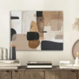 Vlakken - Abstract - Zwart - Strepen PET vilt klein -sfeer1