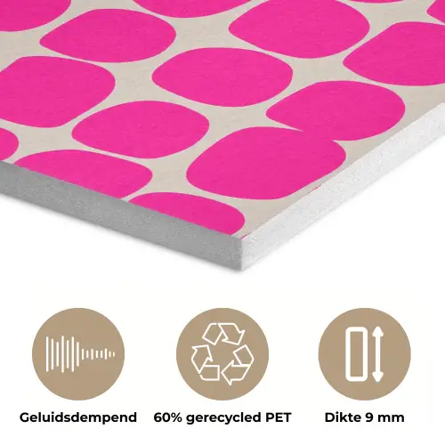 Stippen - Patroon - Roze PET vilt klein 837 -closeup_NL