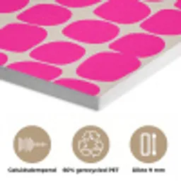 Stippen - Patroon - Roze PET vilt klein 837 -closeup_NL