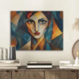 Portret - Abstract - Vormen PET vilt klein -sfeer1