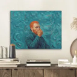 Portret - Klassiek - Blauw PET vilt klein -sfeer1