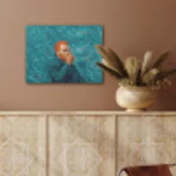 Portret - Klassiek - Blauw PET vilt klein -sfeer4