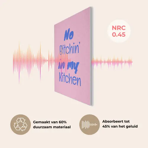 Quote - Blauw - Lettertype - Keuken PET vilt klein -USP_NL