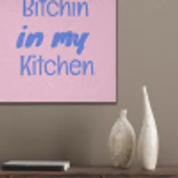 Quote - Blauw - Lettertype - Keuken PET vilt klein -sfeer6_closeup