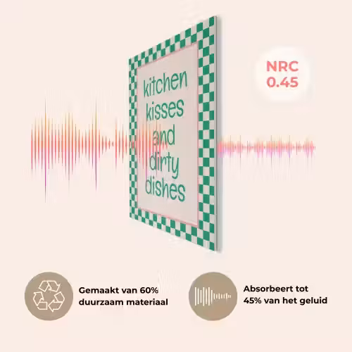 Quote - Groen - Geblokt - Keuken PET vilt klein -USP_NL