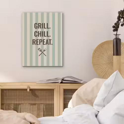 Quote - Strepen - Grill PET vilt klein -sfeer3