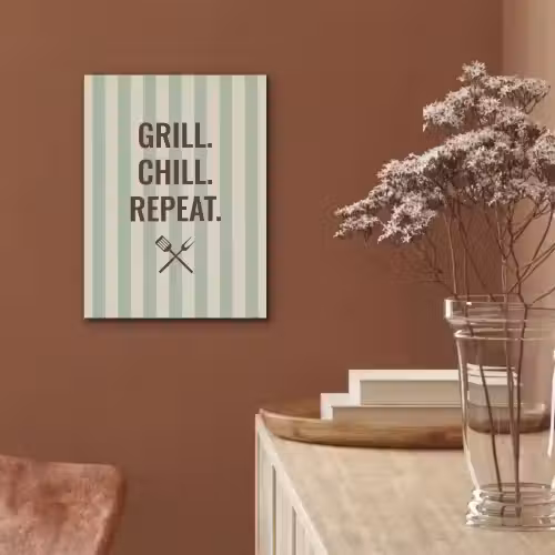 Quote - Strepen - Grill PET vilt klein -sfeer4