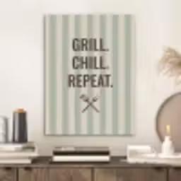 Quote - Strepen - Grill PET vilt klein -sfeer1