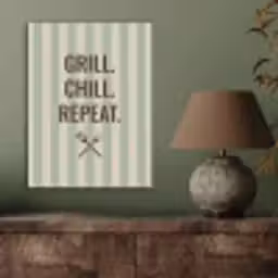 Quote - Strepen - Grill PET vilt klein -sfeer2