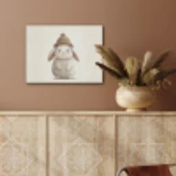 Konijn - Muts - Oren - Beige PET vilt klein -sfeer4