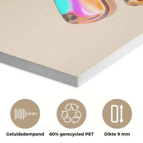 Regenboog - Lepel - Vork PET vilt klein -closeup_NL